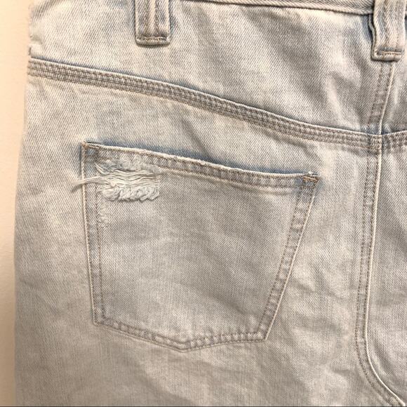 Free People Sidecar Frayed Denim Mini Skirt NWT 30 - Picture 8 of 10